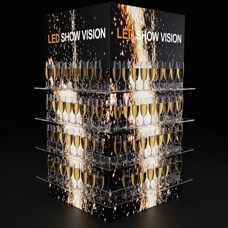 LED Champagne Appetizer Towers
