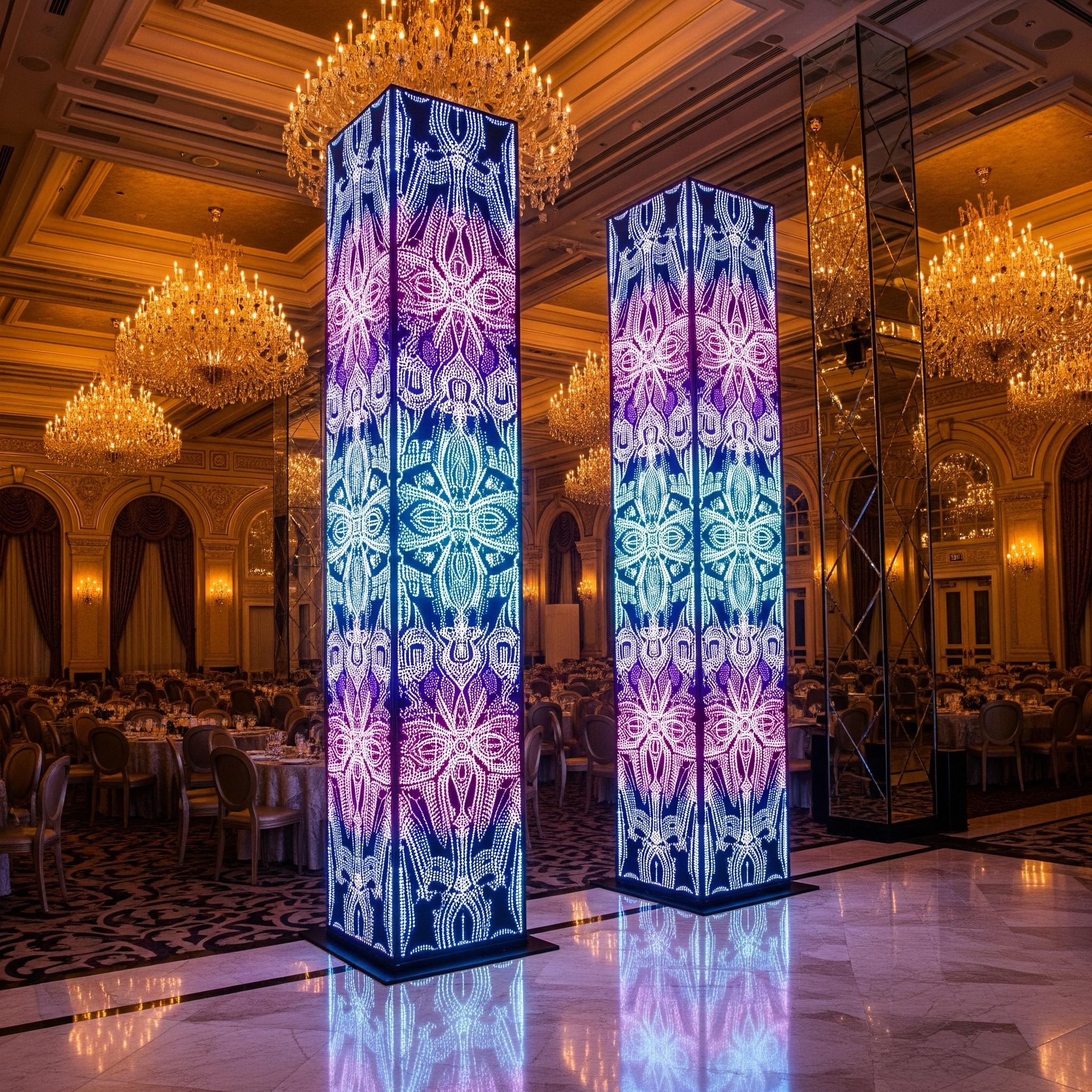 LED Column Display Las Vegas Event