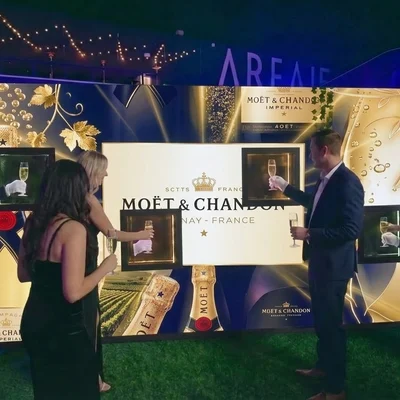 LED Champagne Service Wall Las Vegas