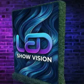 Video hedge wall rental Las Vegas — greenery wall with built-in HD screen