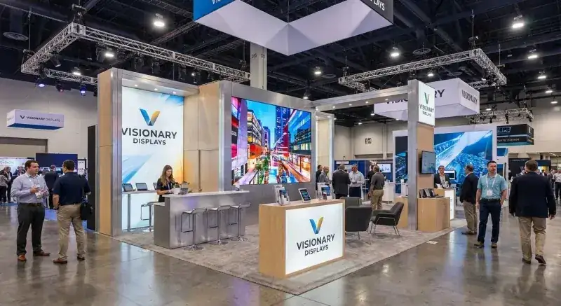 The Perfect Trade Show Booth: LED Display Bars & Backbar Video Wall for Las Vegas Expos